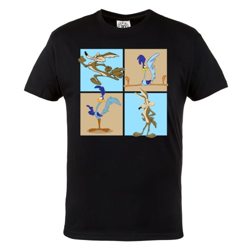 KOSZULKA BAJKOWA KRESKÓWKA LOONEY TUNES STRUŚ PĘDZIWIATR I KOJOT WILUŚ 2