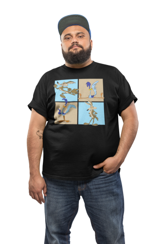 KOSZULKA BAJKOWA KRESKÓWKA LOONEY TUNES STRUŚ PĘDZIWIATR I KOJOT WILUŚ 3