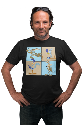 KOSZULKA BAJKOWA KRESKÓWKA LOONEY TUNES STRUŚ PĘDZIWIATR I KOJOT WILUŚ 5