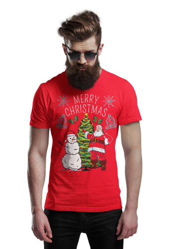MĘSKA KOSZULKA ŚWIĄTECZNA BOŻE NARODZENIE MERRY CHRISTMAS SNOWMAN 4