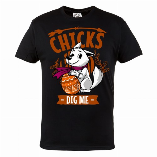 KOSZULKA MĘSKA NA WIELKANOC CHICKS DIG ME EASTER09 