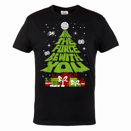 MĘSKA KOSZULKA ŚWIĄTECZNA CHOINKA STAR WARS GWIEZDNE WOJNY MAY THE FORCE BE WITH YOU 2