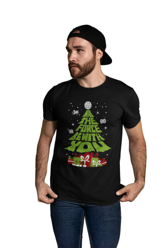 MĘSKA KOSZULKA ŚWIĄTECZNA CHOINKA STAR WARS GWIEZDNE WOJNY MAY THE FORCE BE WITH YOU 6