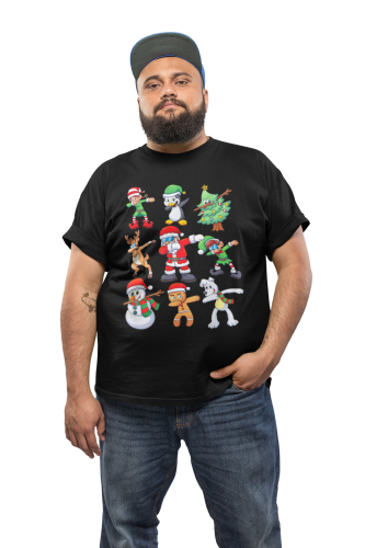 MĘSKA KOSZULKA ŚWIĄTECZNA EKIPA ŚWIĘTEGO MIKOŁAJA DABBING 3