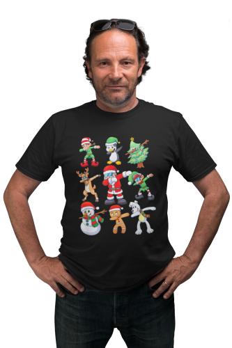 MĘSKA KOSZULKA ŚWIĄTECZNA EKIPA ŚWIĘTEGO MIKOŁAJA DABBING 5