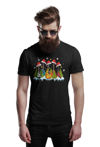 MĘSKA KOSZULKA ŚWIĄTECZNA DLA MUZYKA GITARY 4