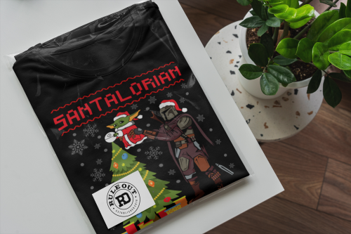 KOSZULKA ŚWIĄTECZNA MANDALORIAN YODA SANTALORIAN 7