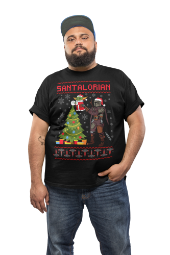 KOSZULKA ŚWIĄTECZNA MANDALORIAN YODA SANTALORIAN 3