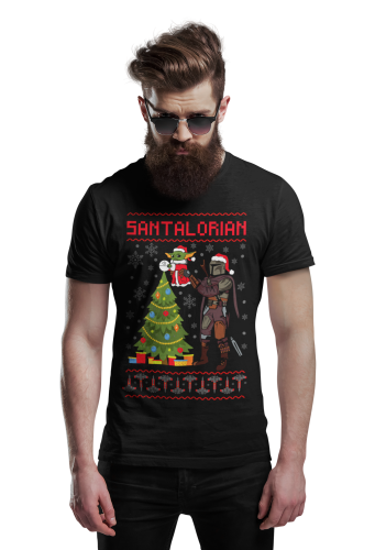 KOSZULKA ŚWIĄTECZNA MANDALORIAN YODA SANTALORIAN 4