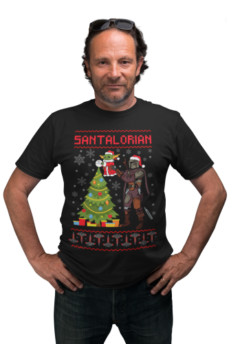 KOSZULKA ŚWIĄTECZNA MANDALORIAN YODA SANTALORIAN 5