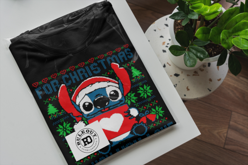 KOSZULKA ŚWIĄTECZNA LILO I STICH FOR CHRISTMAS I WISH YOU LOVE 7