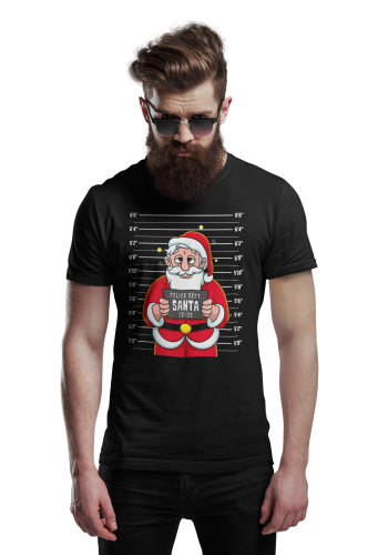 MĘSKA KOSZULKA ŚWIĄTECZNA ARESZTOWANY ŚWIĘTY MIKOŁAJ 4