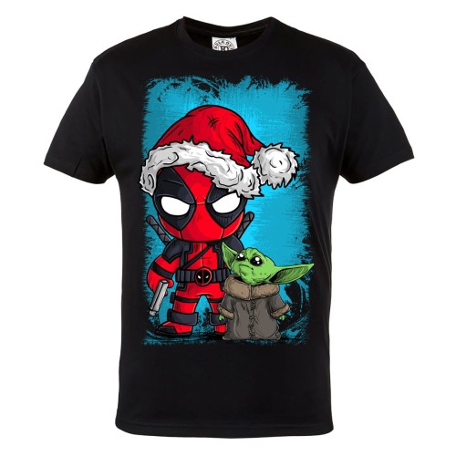 KOSZULKA ŚWIĄTECZNA DEADPOOL BABY YODA MARVEL STAR WARS 2