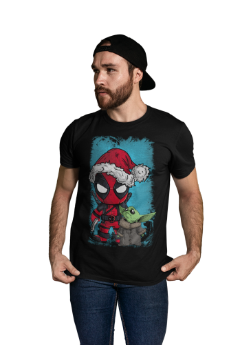 KOSZULKA ŚWIĄTECZNA DEADPOOL BABY YODA MARVEL STAR WARS 6