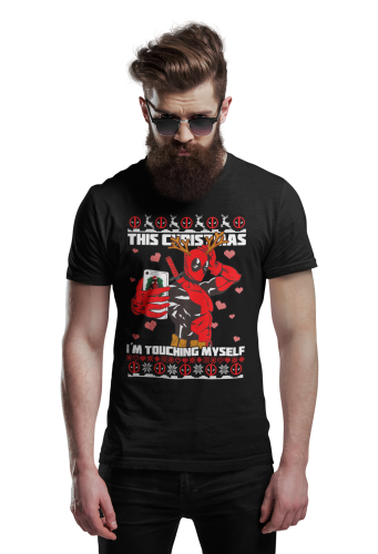KOSZULKA ŚWIĄTECZNA MARVEL DEADPOOL THIS CHRISTMAS I'M  TOUCHING MYSELF 4