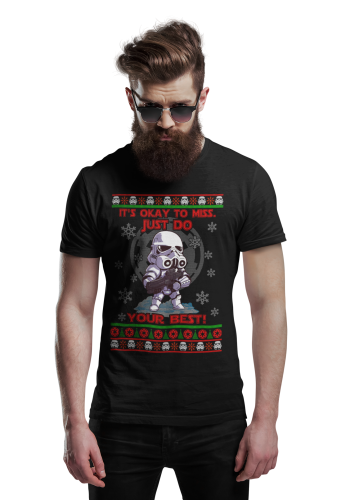 KOSZULKA ŚWIĄTECZNA STAR WARS IT'S OKAY TO MISS JUST DO YOUR BEST 4