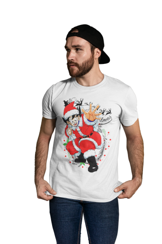 MĘSKA KOSZULKA ŚWIĄTECZNA MERRY CHRISTMAS ANIME DRAGON BALL GOKU 6