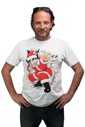 MĘSKA KOSZULKA ŚWIĄTECZNA MERRY CHRISTMAS ANIME DRAGON BALL GOKU 5