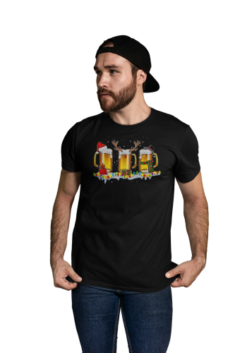 MĘSKA KOSZULKA ŚWIĄTECZNA DLA PIWOSZA KUFLE PIWA 6