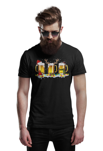 MĘSKA KOSZULKA ŚWIĄTECZNA DLA PIWOSZA KUFLE PIWA 4