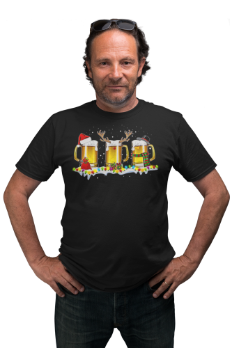 MĘSKA KOSZULKA ŚWIĄTECZNA DLA PIWOSZA KUFLE PIWA 5