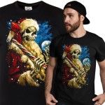 MĘSKA KOSZULKA ŚWIĄTECZNA GROŹNY ŚWIĘTY MIKOŁAJ SZKIELET