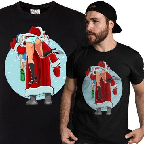 MĘSKA KOSZULKA ŚWIĄTECZNA ŚWIĘTY MIKOŁAJ BAD SANTA 