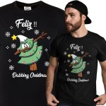 MĘSKA KOSZULKA ŚWIĄTECZNA BOŻE NARODZENIE DABBING CHRISTMAS CHOINKA
