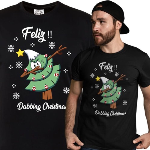 MĘSKA KOSZULKA ŚWIĄTECZNA BOŻE NARODZENIE DABBING CHRISTMAS CHOINKA