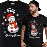 MĘSKA KOSZULKA ŚWIĄTECZNA BOŻE NARODZENIE DABBING CHRISTMAS BAŁWANEK