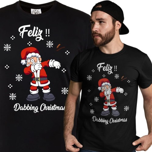 MĘSKA KOSZULKA ŚWIĄTECZNA BOŻE NARODZENIE DABBING CHRISTMAS ŚWIĘTY MIKOŁAJ