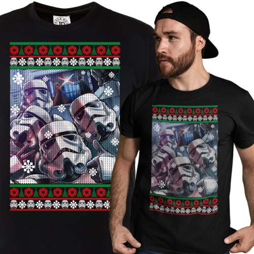 KOSZULKA ŚWIĄTECZNA NA ŚWIĘTA ŚWIĄTECZNE SELFIE STAR WARS STORMTROOPER SZTURMOWCY