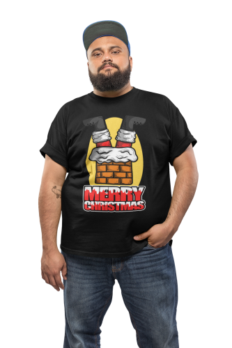 KOSZULKA ŚWIĄTECZNA ŚWIĘTY MIKOŁAJ W KOMINIE MERRY CHRISTMAS 3