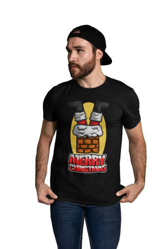 KOSZULKA ŚWIĄTECZNA ŚWIĘTY MIKOŁAJ W KOMINIE MERRY CHRISTMAS 6