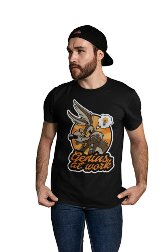 KOSZULKA BAJKOWA KRESKÓWKA LOONEY TUNES KOJOT WILUŚ GENIUS AT WORK 6