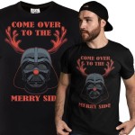 MĘSKA KOSZULKA ŚWIĄTECZNA STAR WARS MERRY SIDE