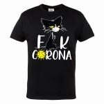 KOSZULKA MĘSKA FUCK CORONA KORONAWIRUS  KOT