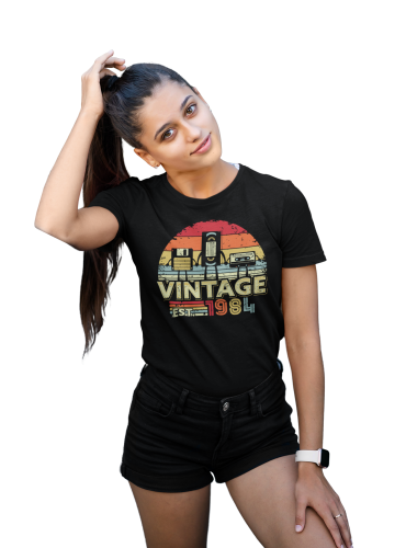 DAMSKA KOSZULKA PREZENT NA 40 URODZINY KASETY VINTAGE 1984 