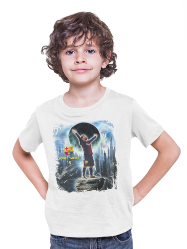 KOSZULKA DZIECIĘCA LIONEL MESSI TO THE MOON FC BARCELONA 2