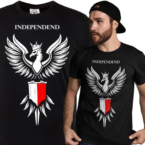 MĘSKA KOSZULKA PATRIOTYCZNA DZIEŃ NIEPODLEGŁOŚCI NIEPODLEGŁA POLSKA 1
