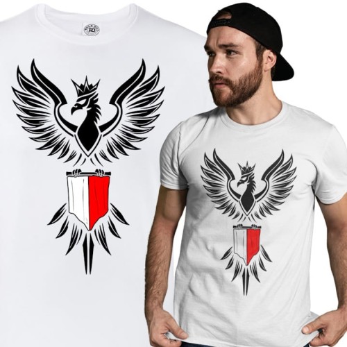 MĘSKA KOSZULKA PATRIOTYCZNA DZIEŃ NIEPODLEGŁOŚCI ORZEŁ POLSKA 1