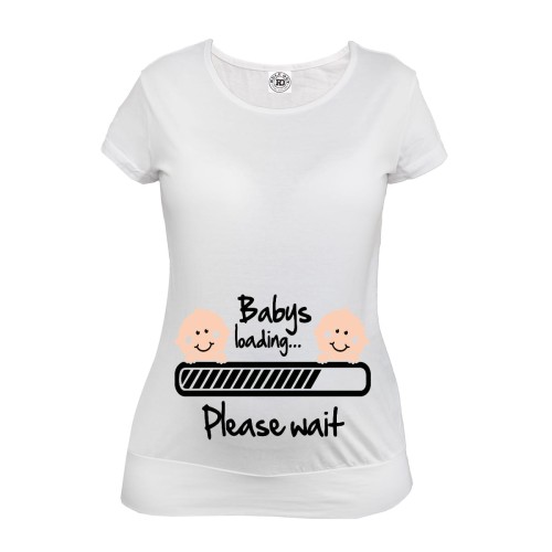 KOSZULKA CIĄŻOWA ZABAWNA BABIES LOADING PLEASE WAIT  1