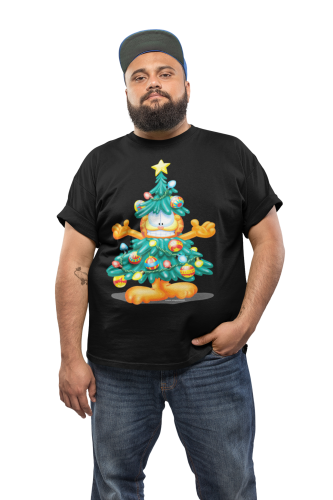 KOSZULKA ŚWIĄTECZNA RUDY KOT GARFIELD CHOINKA 3