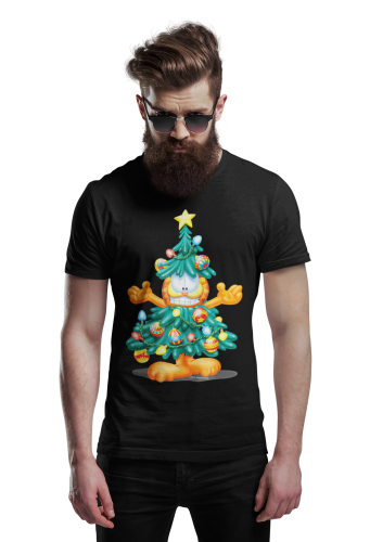 KOSZULKA ŚWIĄTECZNA RUDY KOT GARFIELD CHOINKA 4