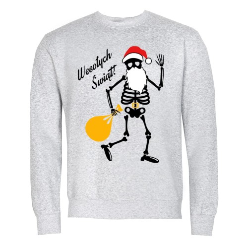 MĘSKA BLUZA ŚWIĄTECZNA BOŻE NARODZENIE ŚWIĘTY MIKOŁAJ SZKIELET WESOŁYCH ŚWIĄT 1