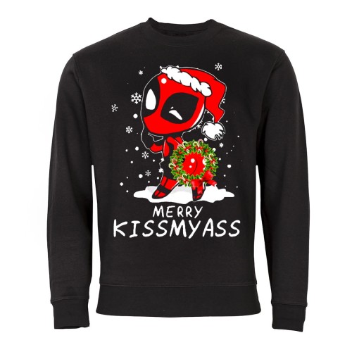 MĘSKA BLUZA ŚWIĄTECZNA BOŻE NARODZENIE DEADPOOL MERRY KISSMYASS 1