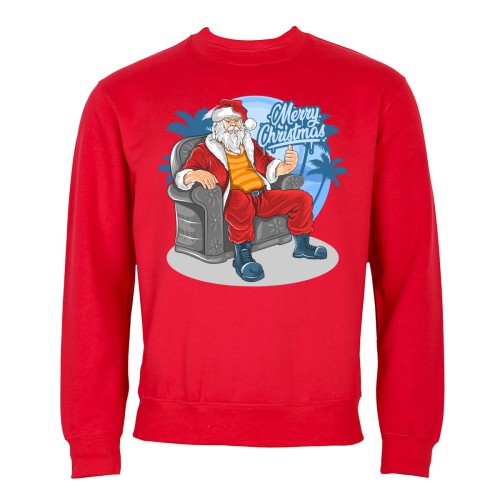 MĘSKA BLUZA ŚWIĄTECZNA BOŻE NARODZENIE ŚWIĘTY MIKOŁAJ W FOTELU