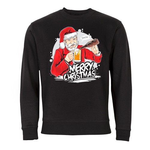 MĘSKA BLUZA ŚWIĄTECZNA BOŻE NARODZENIE ŚWIĘTY MIKOŁAJ Z PIWEM 1