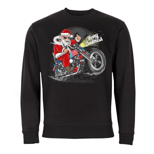 MĘSKA BLUZA ŚWIĄTECZNA BOŻE NARODZENIE ŚWIĘTY MIKOŁAJ NA MOTORZE