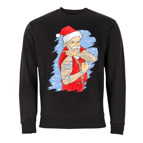 MĘSKA BLUZA ŚWIĄTECZNA BOŻE NARODZENIE SANTA CLAUS TATTOOS